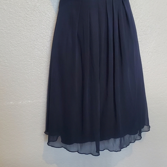 💚5/$25 Sweet Storm Dark Blue Retro Vintage Sequin Halter Cocktail Dress Medium - Picture 4 of 9